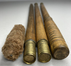 Vintage Wood & Brass 3 Piece Shotgun Cleaning Rod With Soft Tip