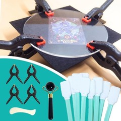 Trading Card Cleaning Kit Sports Card Care Accessory Pack with Acrylic Discs and