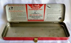 Vintage Red Metal Box OUTERS GUNSLICK RIFLE CLEANING KIT ~ Tin Only ~ No. 477  