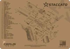 For STACCATO 2011 Cleaning Mat Cerus Gear PREMIUM Made in USA FDE