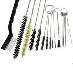 17PCS Spray Gun Rifle Pistol Cleaning Brush Set Black White Nylon Tube Nozzles
