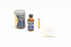 J C HIGGINS Blue Gun Cleaning Kit Solvent, Gun Oil, Pamphlet Sears Roebuck & CO