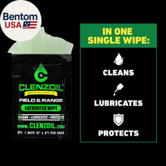 Field & Range Single-Use Saturated Gun Oil Wipe Packets | Individual CLP Wipes |