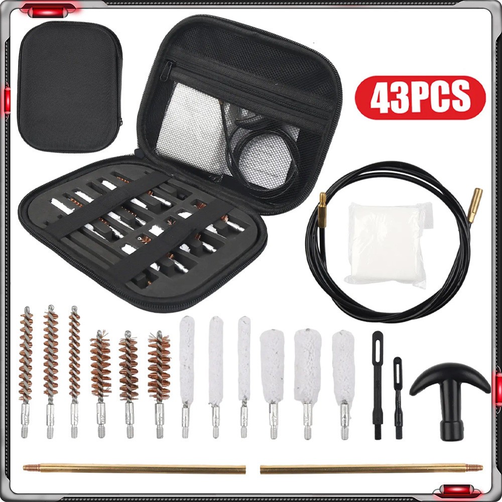 43 PCS Gun Cleaning Kit Pro Universal Pistol Rifle Shotgun Cleaner Set US