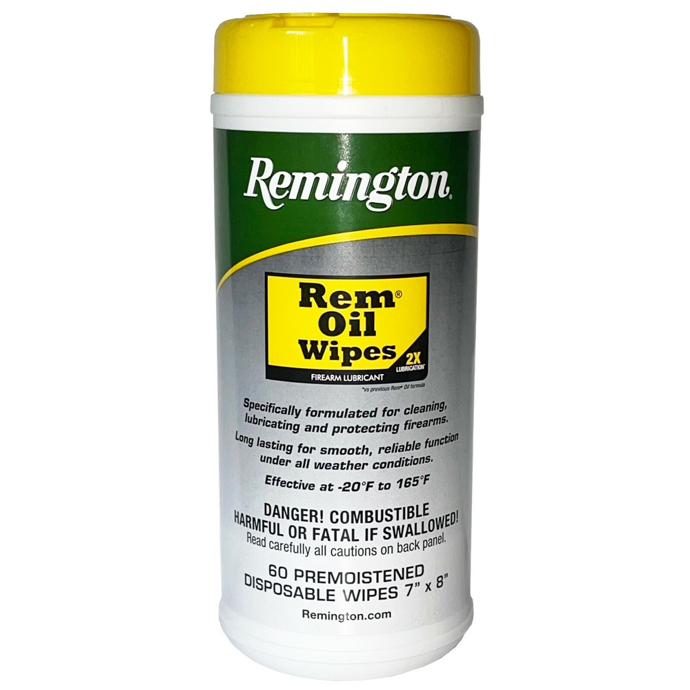 Remington 60 REM OIL WIPES FIREARM LUBRICANT Gun Care CLEAN LUBRICATE PROTECT HQ