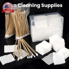 400 Pcs Gun Cleaning Patches + 200 Pcs Gun Cleaning Swabs, Gun Cleaning Supplies