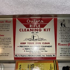 Vintage Outers Gunslick Rifle Cleaning Kit No. 477 w/ Box Solvent & Patches