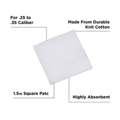 (3 pack) Allen Company 1.5″ Square Cotton Firearm Cleaning ,250Pack,25 to 35Cal
