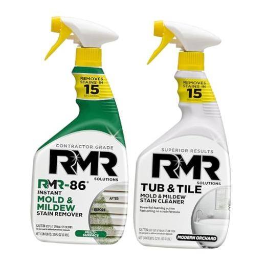 RMR Complete Mold & Mildew Stain Eraser System – No-Scrub Tub & Tile Cleaner +