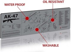 TekMat 36in Printed Gun Cleaning Mat , Grey, TEK-36–GY Bench Mat