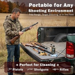 Gun Cleaning Mat for All Guns Waxed Canvas Handle Portable Weather Resistant Pad