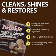 Brass & Copper Cleaning Kit – Gentle Anti-Tarnish Cream/Easy To Apply/Phospho…