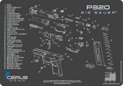 Cerus Gear For Sig Sauer P320 PREMIUM Armorers Cleaning Mat Made in USA