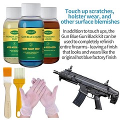PSKLNTY Gun Bluing Kits Liquid Blue Finishing Rust 3*100ml, 3colors
