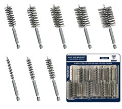 Stainless-Steel Bore Brush [8-Size Set] Wire Brush for Power Drill, Metal Cle…
