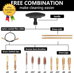 Universal Handgun Cleaning Kit .22,.357,.38,9Mm,.45 Caliber Pistol Cleaning Kit