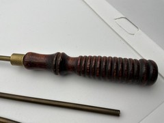 Vintage Gunslick .22 Cal Rifle Cleaning Rod Set Brass Wood Handle Bag USA NJ