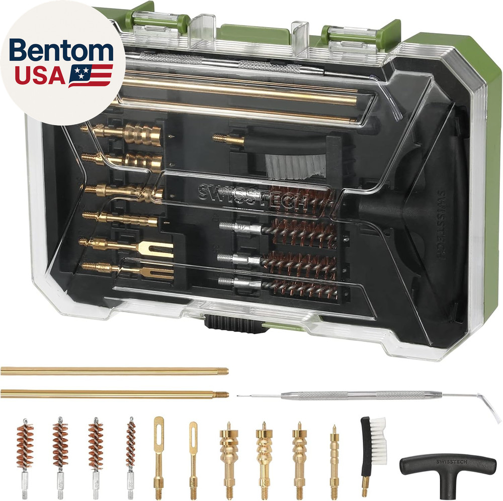 Universal Handgun Cleaning Kit, 16 Piece Gun Cleaning Kit with Cleaning Rod, Bor