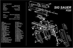 11”x17” For Sig Sauer P220 Gun Pistol Cleaning Mat Mouse Pad Man Dad father Gift
