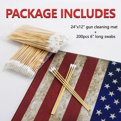Thick Anti-Slip 24″x12″ Cleaning Mat with Swabs – Perfect for Gear Maintenance