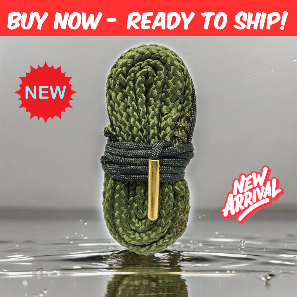 9MM Barrel Cleaner Snake Gun Bore Rope Pistol Firearm Handgun Brush Kit Rifle
