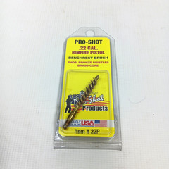 Pro-Shot Bore Brush For .22 Caliber Pistol #8-32 Threads Bronze Bristles – 22P