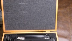 Vntg OUTERS 28pc multicaliber gun cleaning kit, brass rod, brushes patches more