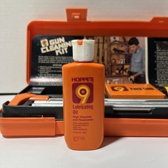 HOPPE’S NO. 9 Vintage Gun Cleaning Kit w/Storage Box Accessories Oil Solvent OEM