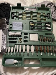 160pcs Gun Cleaning Kit 9mm Universal 38 22 Rifle Pistol Shotgun Handgun Firearm