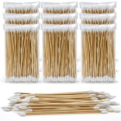 500/1000 Cotton Swabs 6” Long Durable Lint-Free Tips for Gun Cleaning, Makeup &