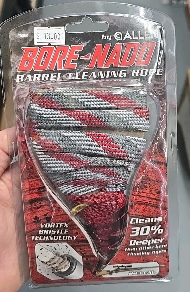 NEW! Allen #70588 Bore-Nado Barrel Cleaning Rope 243 WINCHESTER Remington, Colt