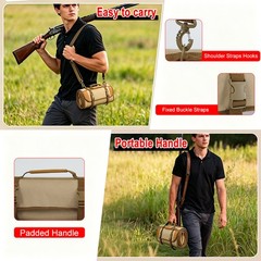 Heavy Duty Gun Cleaning Mat Portable Roll Up Rifle Pistol Clean Pad with Pockets