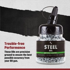 Air Venturi Steel BBS, 177 Cal, 5.1 Grains, .177 Caliber/4.5 mm, Chrome