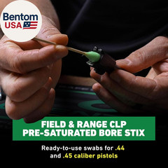 Field & Range Bore Stix | Pre-Saturated Gun Cleaning Cotton Swabs | Caliber Spec