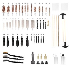 163PC Gun Cleaning Kit Universal Rifle Pistol Shotgun Handgun Firearm with Case