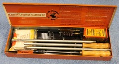 Marble’s Shotgun Cleaning Kit Orange Tin Rifle Shotgun Rods Brushes Patches Oil