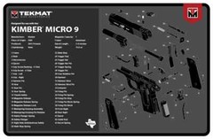 Illustrated Gun Cleaning and Repair Mat for Kimber Micro 9, 11×17 Neoprene