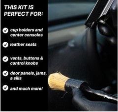Professional Auto Detailing Kit – Interior Car Cleaning Supplies with Brush