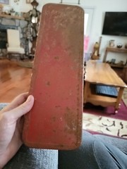 Vintage Red Rusty Metal Tin OUTERS GUNSLICK RIFLE KIT 22 cal. Tin Only No. 477