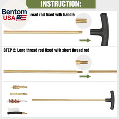 Universal Handgun Cleaning Kit, 16 Piece Gun Cleaning Kit with Cleaning Rod, Bor