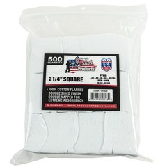 Pro-Shot Products .38-.45 Cal 2 1/4 In Bore Cleaning Patches 214-500 500 Pack