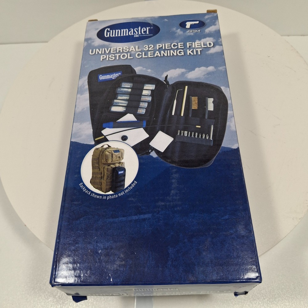 Gunmaster 32-Piece Universal Pistol Cleaning Kit – Compact Field Case – New