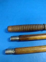 Vintage Gun Cleaning Rod Wood Brass And Metal 3 Piece 3 TIPS