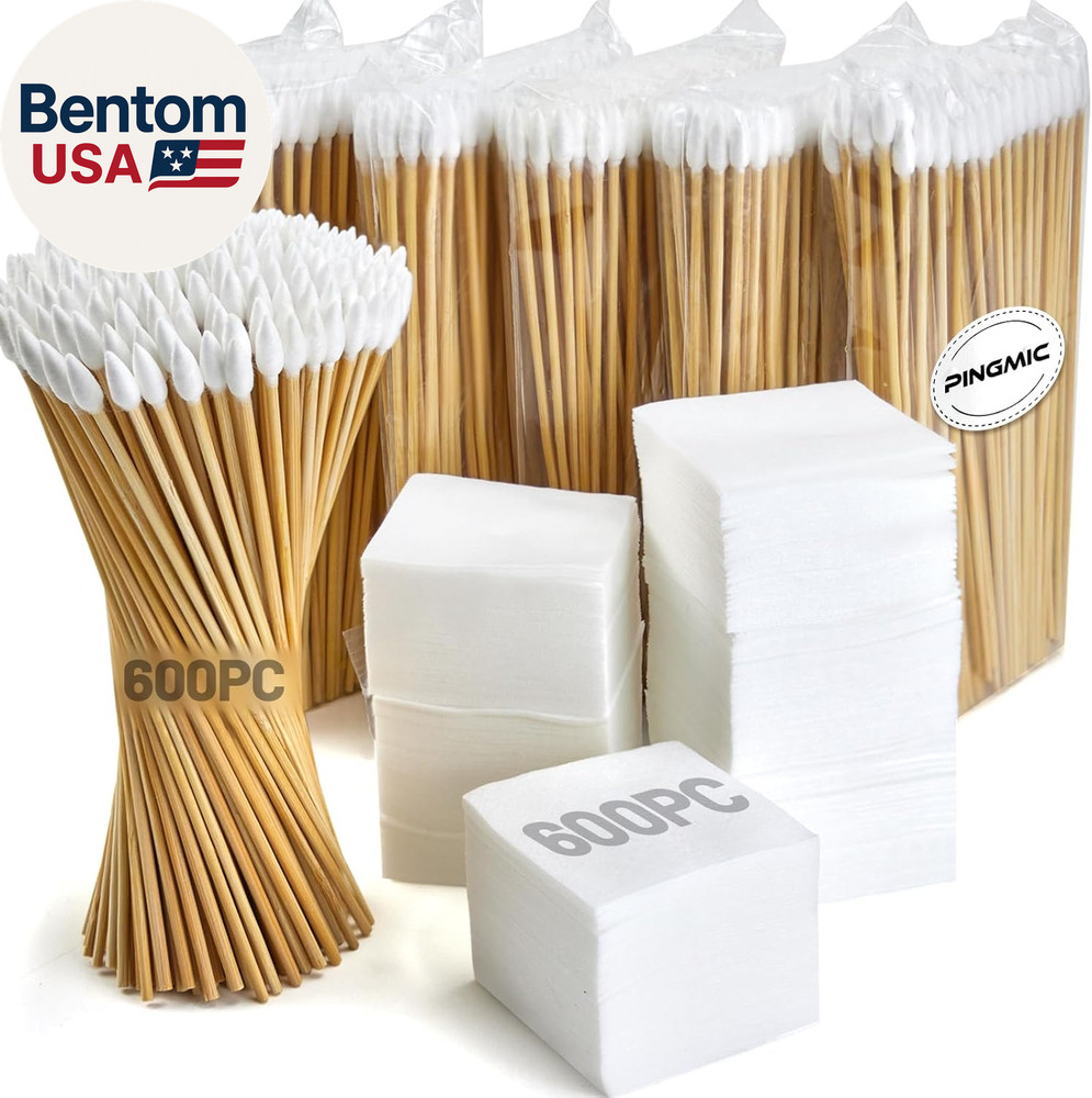 1200/800/600PCS Gun Cleaning Kit – Gun Cleaning Patches and Swabs, 6-Inch Pointe