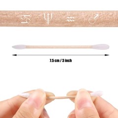 500 Pcs 3/6 Inch Gun Cleaning Swabs Long Cotton Swabs in Paper Storage Box Long