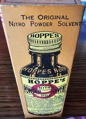 Vintage 1937 Hoppe’s Nitro Powder Solvent No. 9 Bottle, Original Liquid included