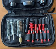 NEW! BUSHMASTER BORE SQUEEG-E UNIVERSAL FIELD CLEANING SYSTEM W/ CANVAS CASE