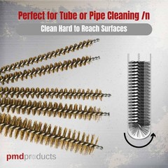 Tube Cleaning Brush Kit 10 Piece Brass Stainless New