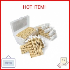 500 PCS 6-Inch Precision Gun Cleaning Swabs with Storage Case – Lint-Free Bamboo
