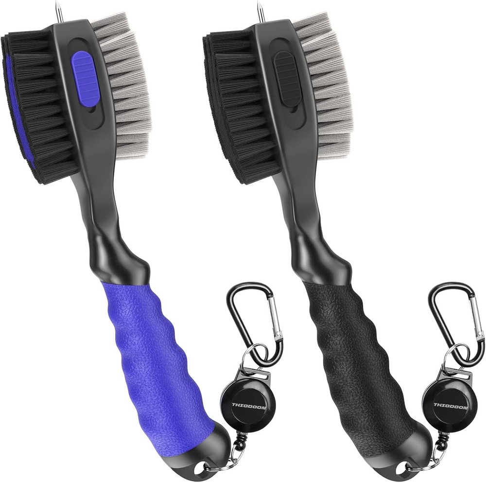 Ergonomic grip brush with spike for deep groove dirt removal